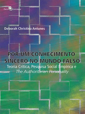 cover image of Por um conhecimento sincero no mundo falso